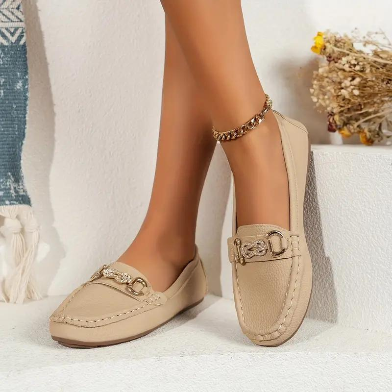 Dam Loafers - Äkta Läder - Kedjedetalj - Rund Tå - Slip-on Komfort