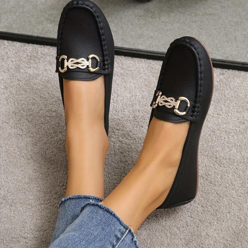 Dam Loafers - Äkta Läder - Kedjedetalj - Rund Tå - Slip-on Komfort