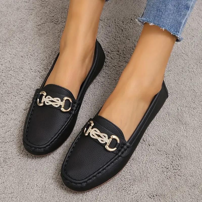 Dam Loafers - Äkta Läder - Kedjedetalj - Rund Tå - Slip-on Komfort