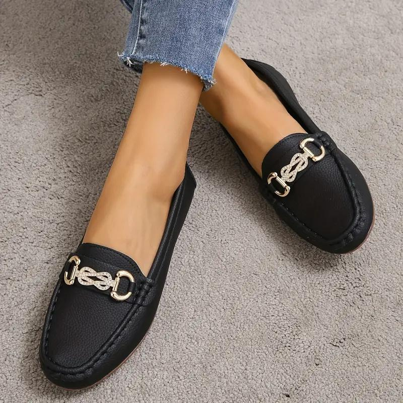 Dam Loafers - Äkta Läder - Kedjedetalj - Rund Tå - Slip-on Komfort