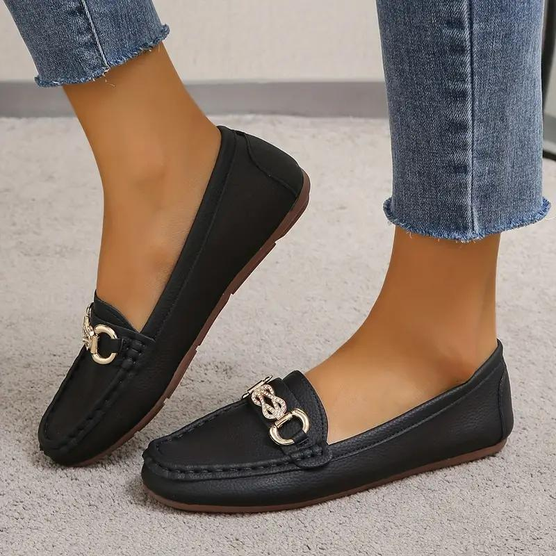 Dam Loafers - Äkta Läder - Kedjedetalj - Rund Tå - Slip-on Komfort