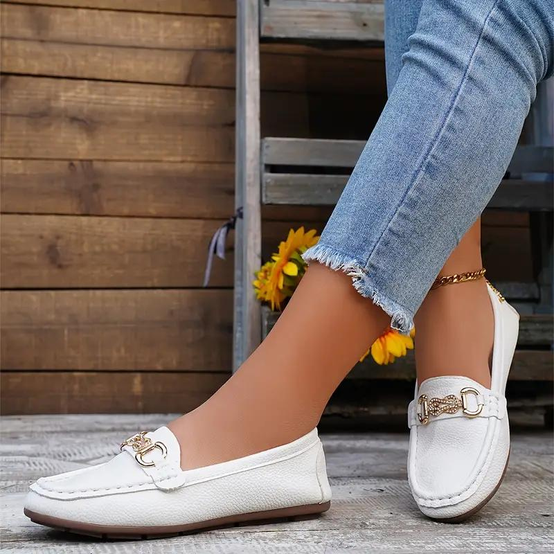 Dam Loafers - Äkta Läder - Kedjedetalj - Rund Tå - Slip-on Komfort