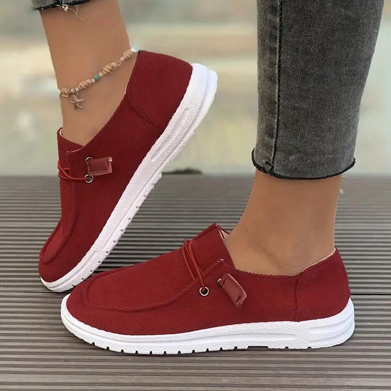 Damskor - Slip-on Loafers - Andningsbara Lätta - Bekväm Gummisula