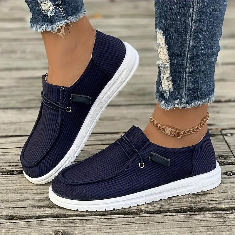 Damskor - Slip-on Loafers - Andningsbara Lätta - Bekväm Gummisula