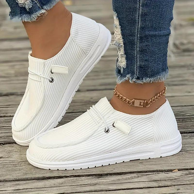 Damskor - Slip-on Loafers - Andningsbara Lätta - Bekväm Gummisula