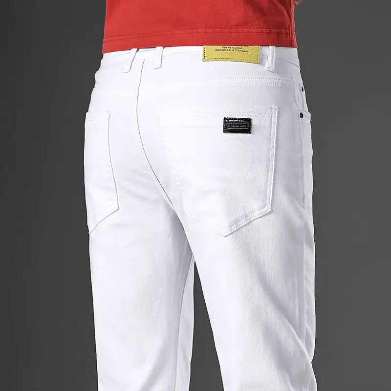 Herrbyxa – Tapered Passform – Bomullsblandning – Femficksdesign – Hellång