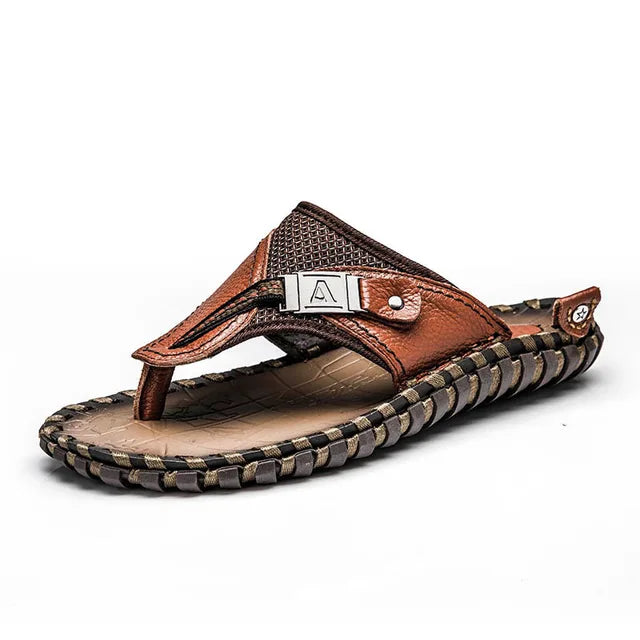 Herr Flip-Flops – Remmar – Texturerad Fotbädd – Öppen Tå – Avslappnad Passform