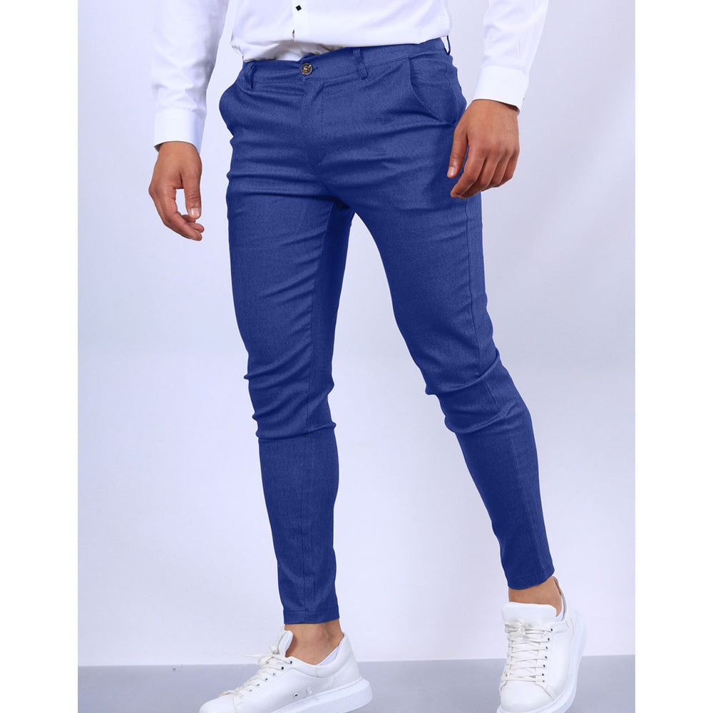 Herrbyxor – Slim Fit – Avsmalnande Ben – Skräddarsydd Look för Kontor och Fritid