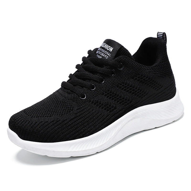 Dam Sneakers – Flyknit Mesh – Låg Profil – Andningsbar – Dämpad Sula – Snörning