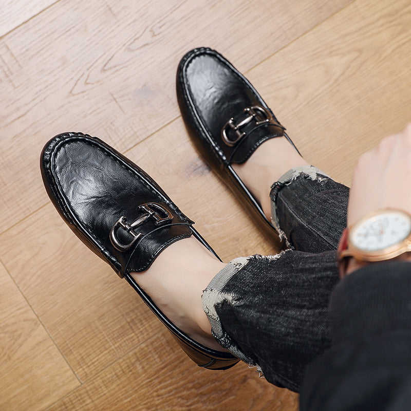 Herrloafers – Slip-On – Metallspänne – Elegant Passform