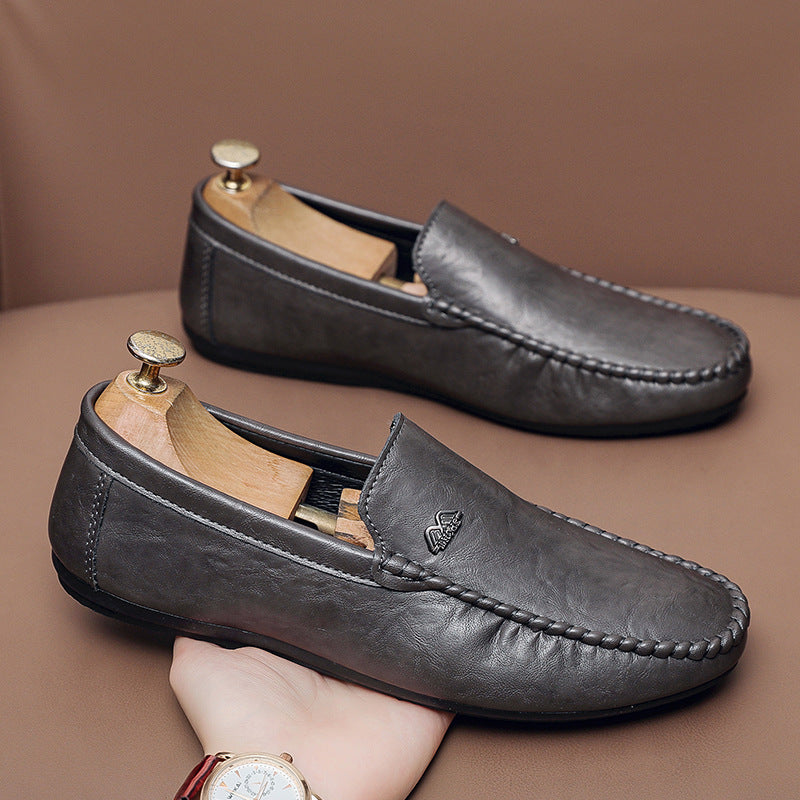 Herrloafers – Slip-on – Rund tå – Handsydd – Elegant passform för vardag
