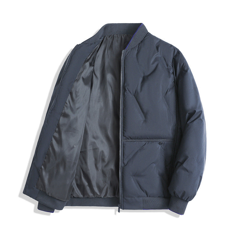 Herrjacka – Quiltad – Regular Fit – Ribbstickade Detaljer – Isolerad