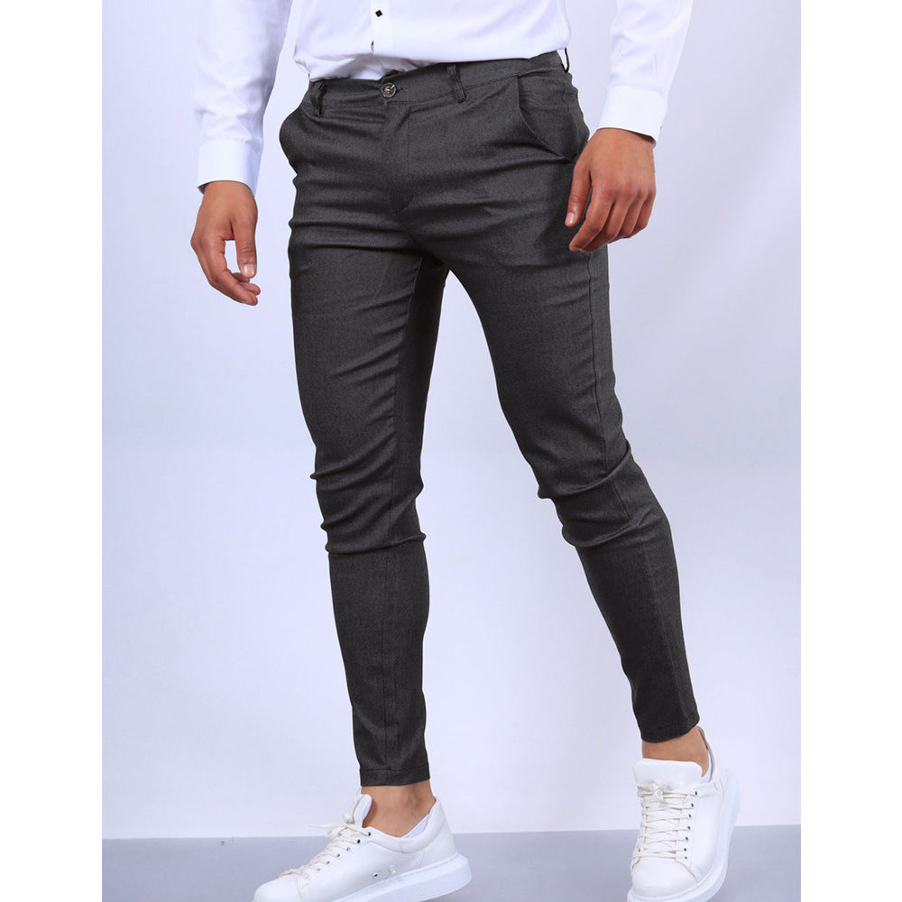 Herrbyxor – Slim Fit – Avsmalnande Ben – Skräddarsydd Look för Kontor och Fritid
