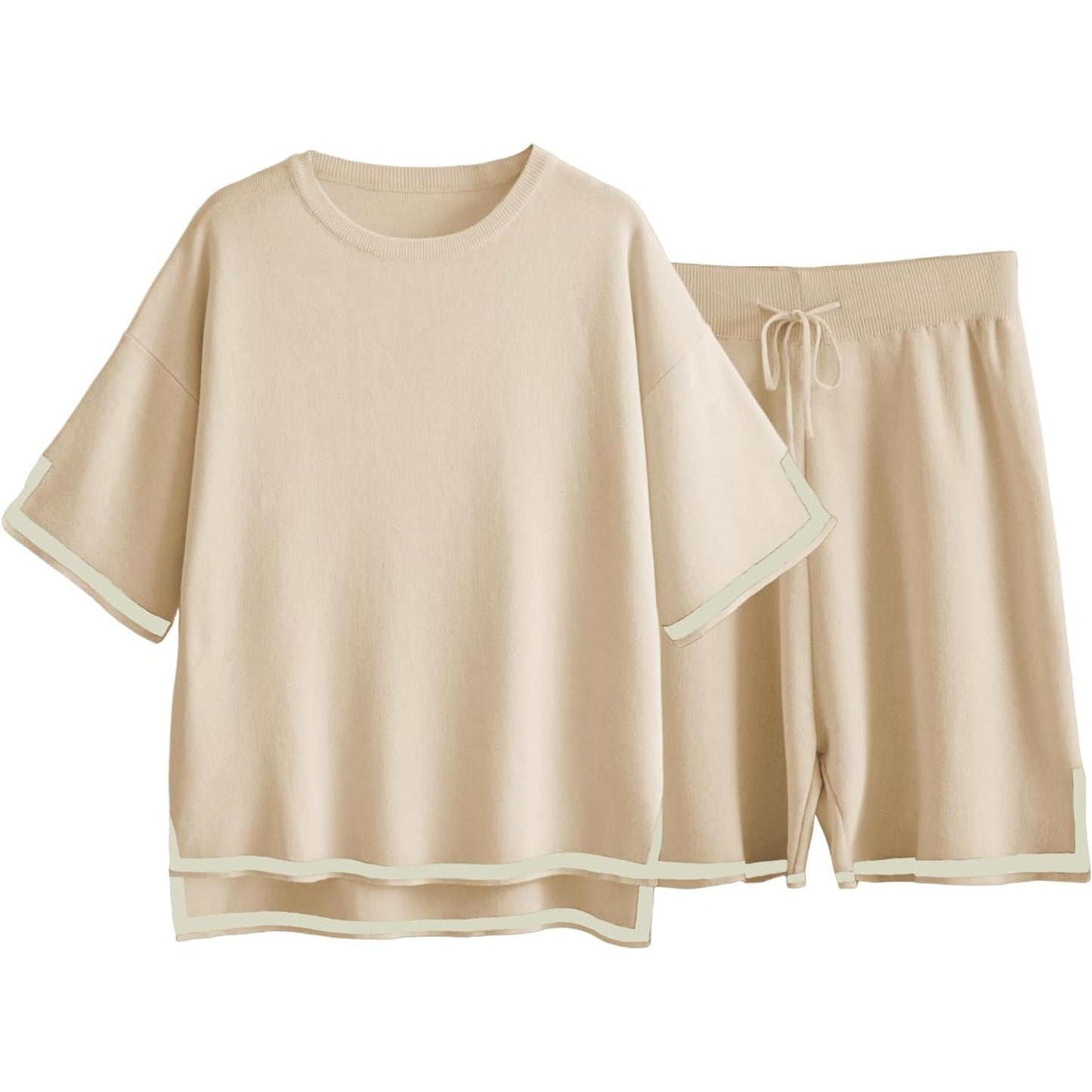 Damset i stickad tröja – Avslappnad passform – Andningsbart tyg – Ribbad kantdesign