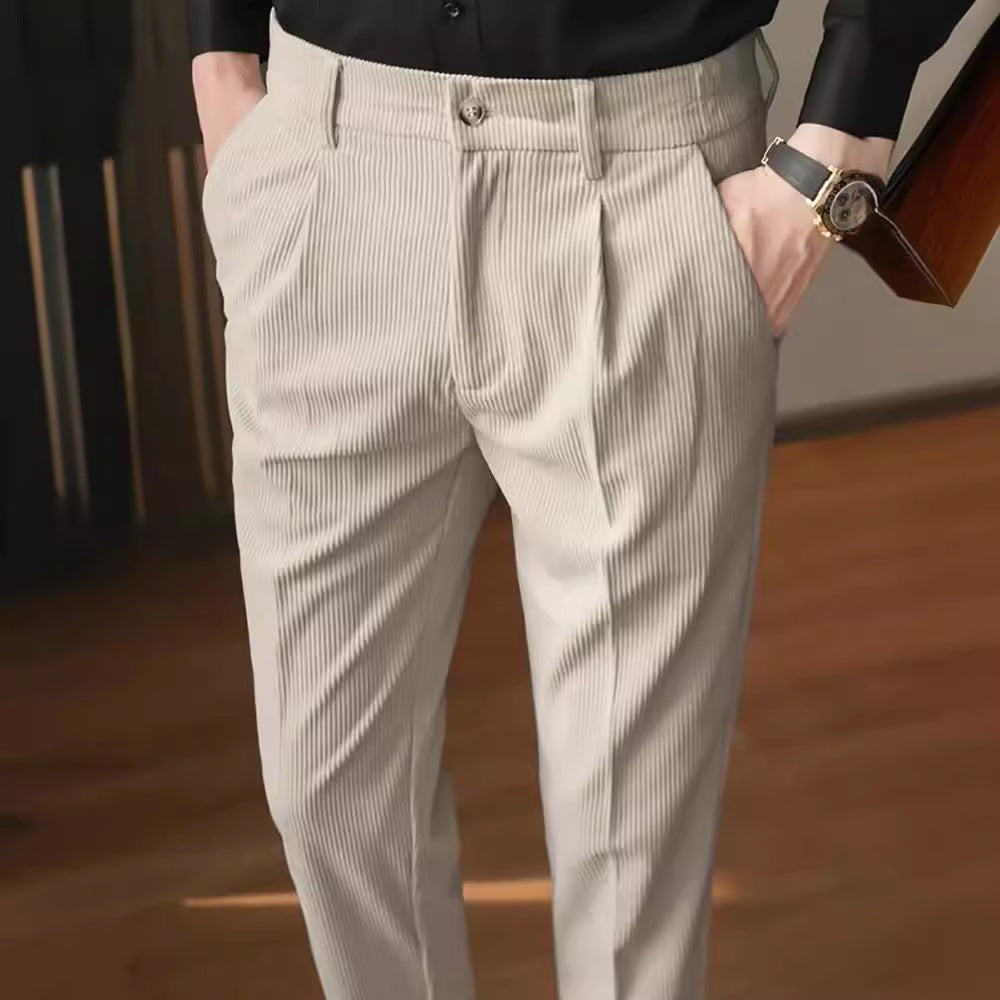 Herrbyxor – Slim Fit – Manchester – Pressveck – Hellånga – Smart Casual