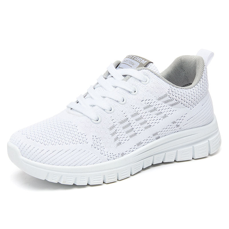 Dam Sneakers – Andningsbar Stickad – Låg Modell – Lättvikts Atletisk Passform