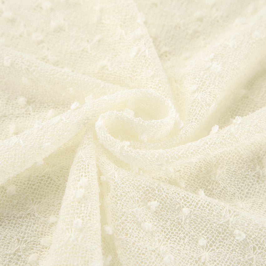 Damklänning – Jacquard – Slim Fit – Rund Hals – Lång Ärm – Elegant Stil