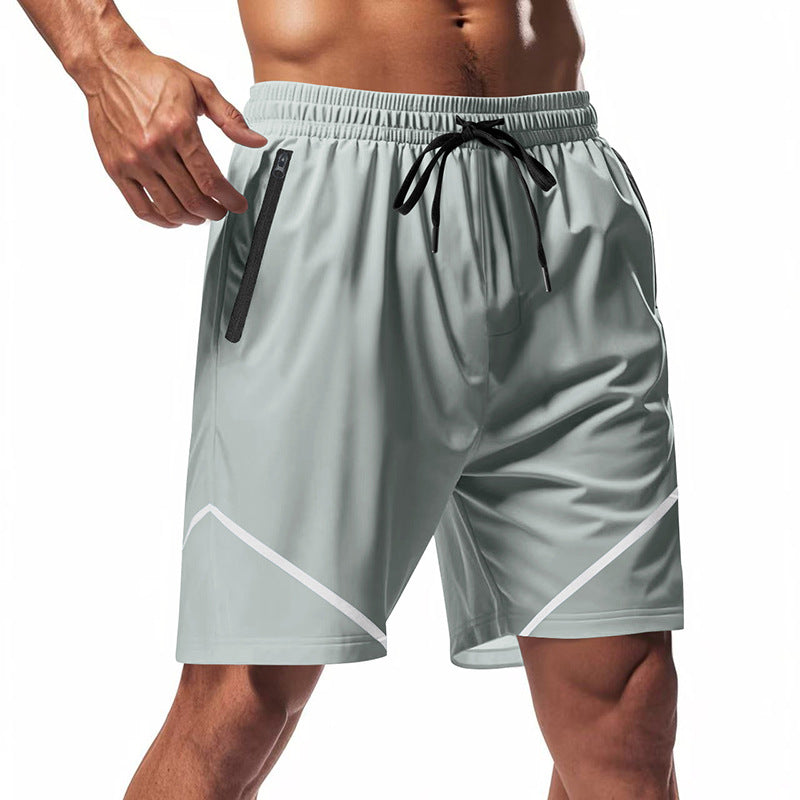 Herrshorts – Snabbtorkande – Lös Passform – Knälängd – Dragkedjefickor – Dragsko