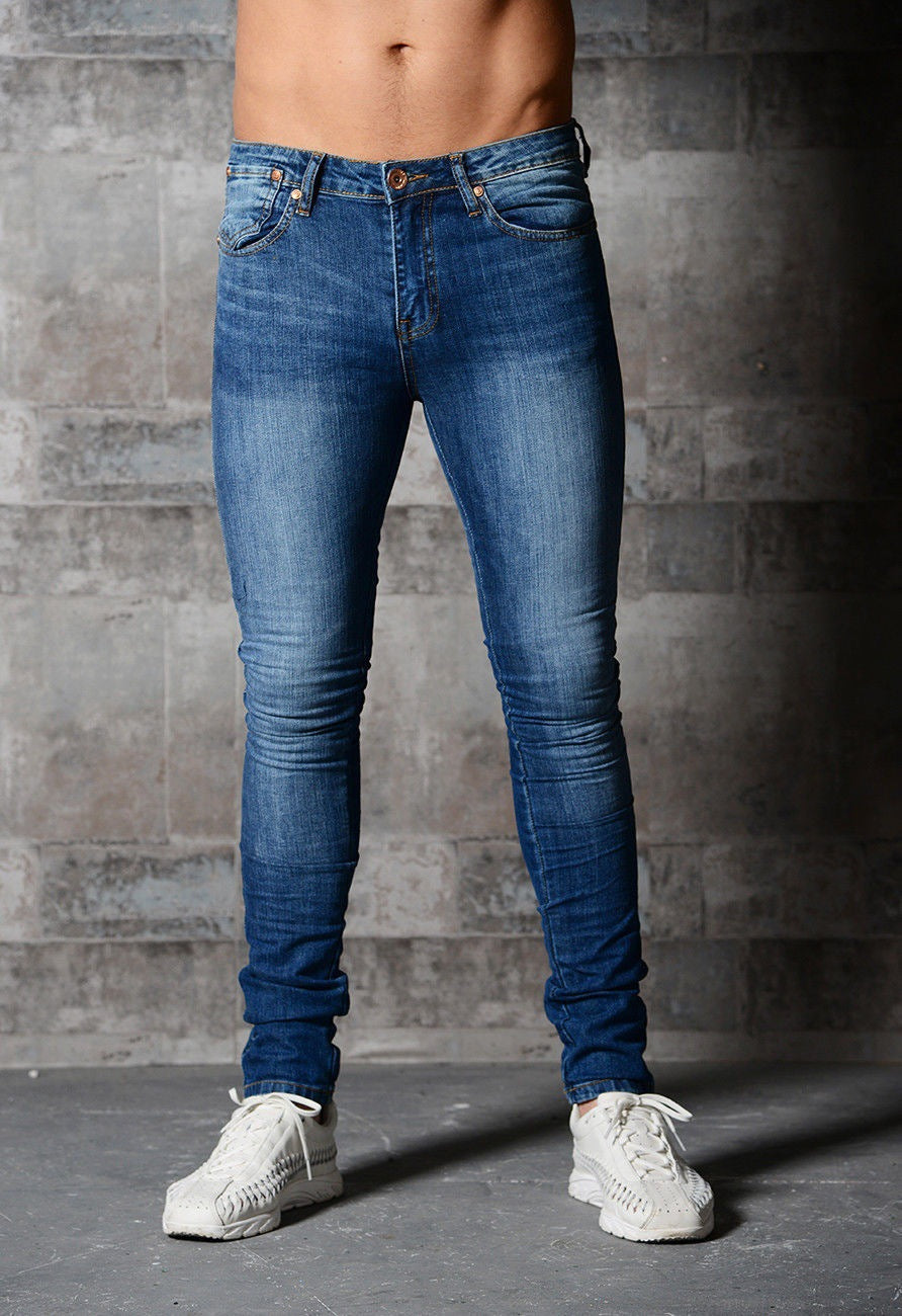 Herrjeans – Slim Fit – Stretchdenim – Fullängd – 5-ficksmodell för vardag