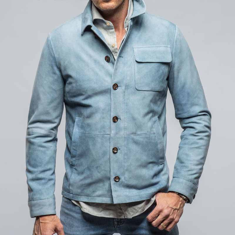 Herrjacka slim fit – knappstängning – bröstficka