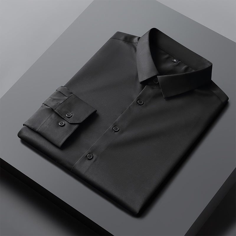 Herrskjorta – Slim Fit – Stretchigt Tyg – Strykfri – För Kontor och Affärsbruk