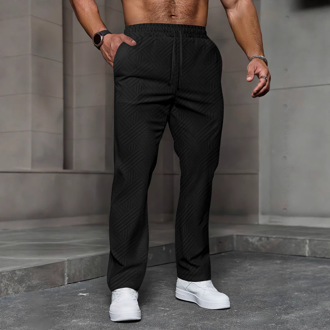 Herrjoggers – Avslappnad Passform – Bomullsblandning – Texturerad Design