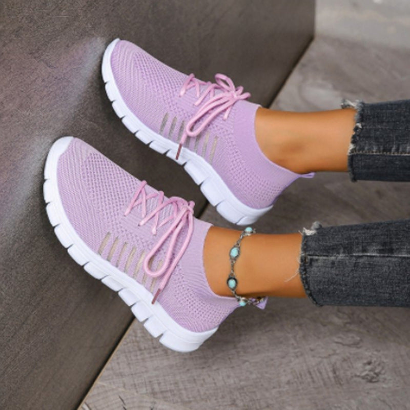 Dam Sneakers – Sportig Passform – Andningsbar Mesh – Låg Modell – Lättvikt Komfort