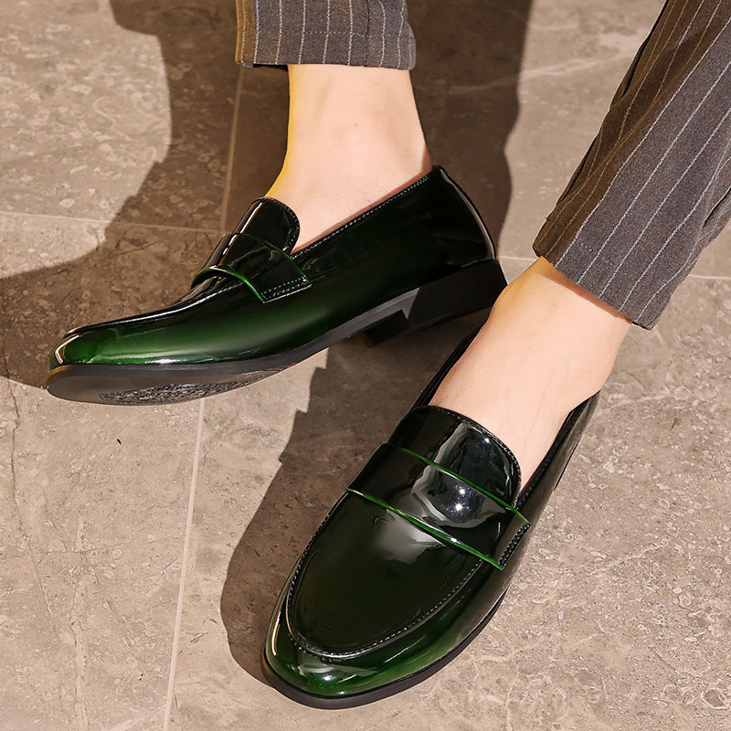 Herrloafers – Glansig Yta – Elegant Passform – Slip-On för Dressade Tillfällen
