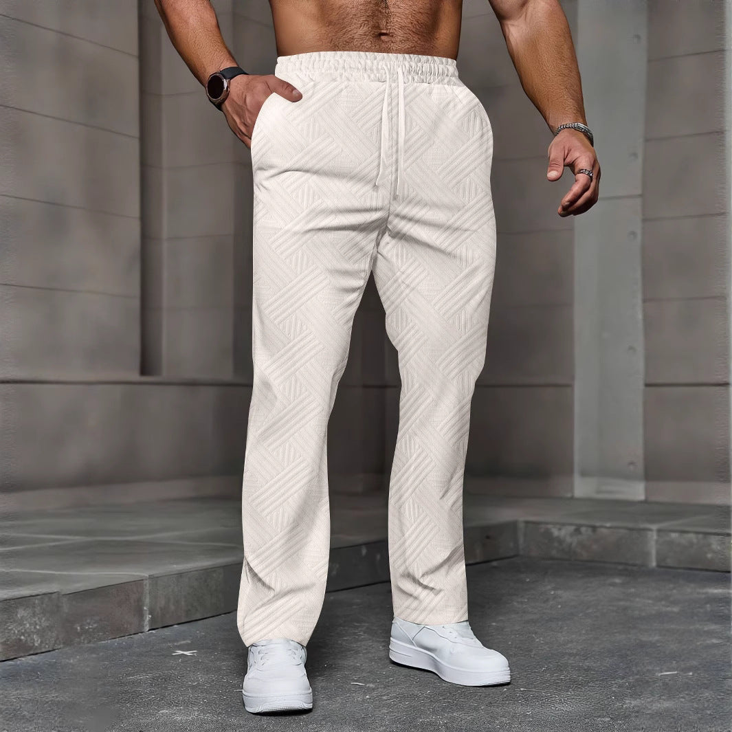 Herrjoggers – Avslappnad Passform – Bomullsblandning – Texturerad Design
