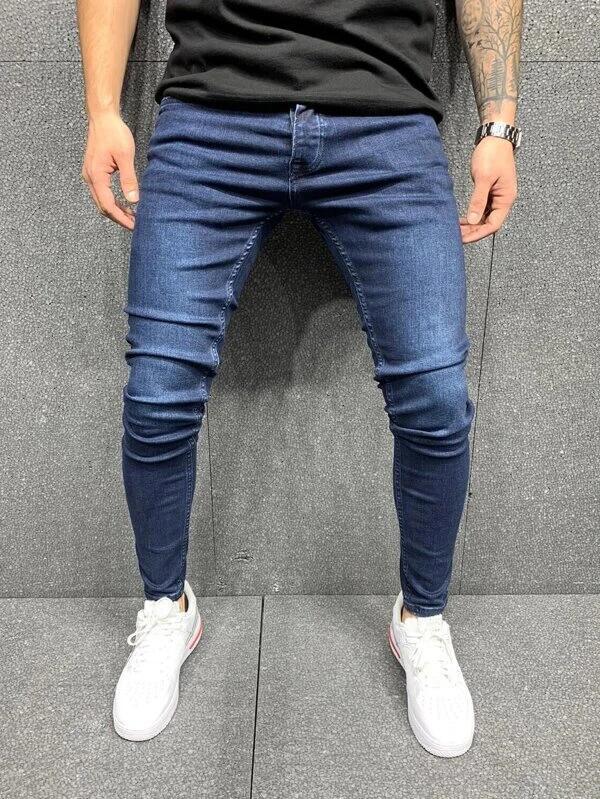 Herrjeans – Stretchdenim – Slim Fit – Taperad Passform – Femficksdesign