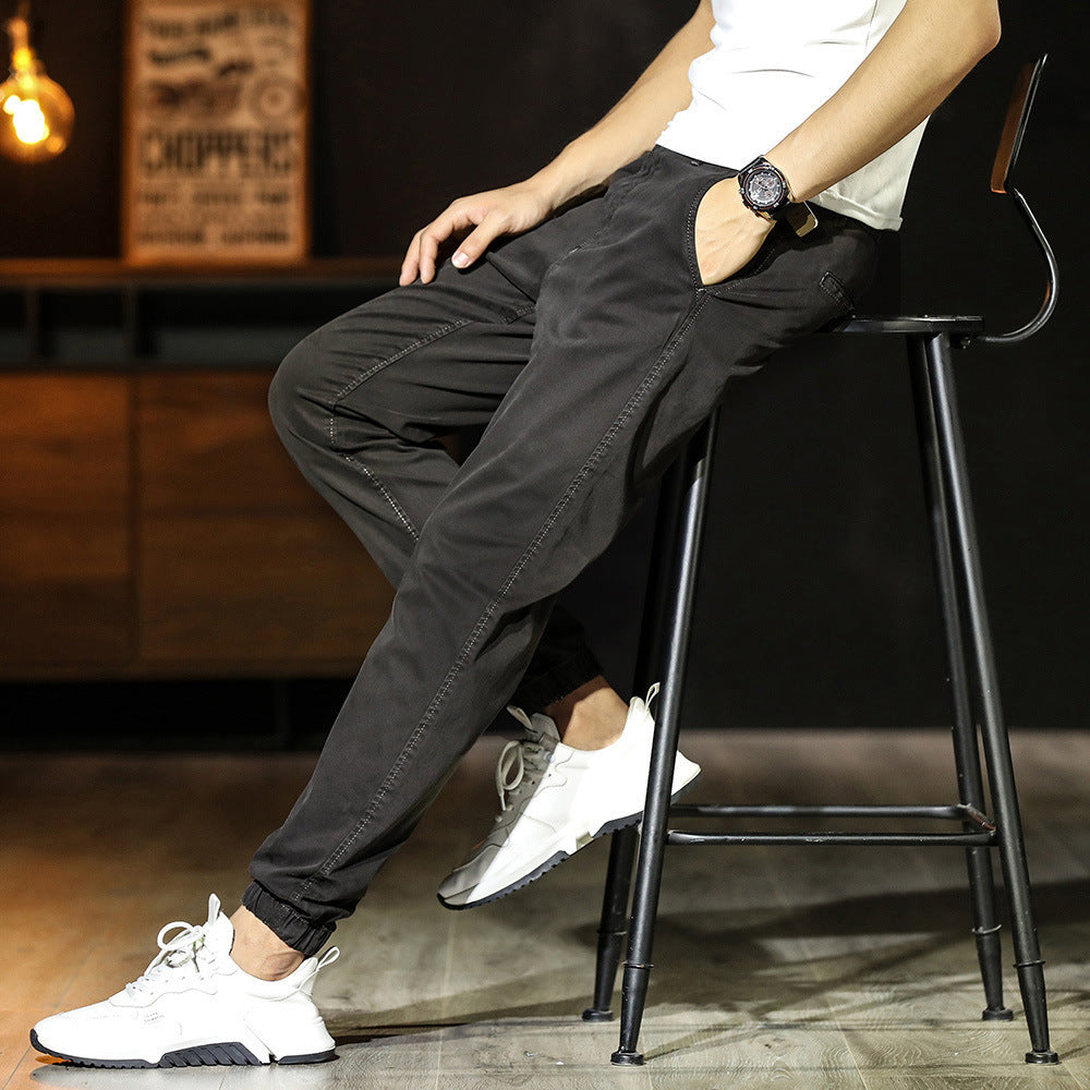 Herr Joggingbyxa – Tapered Passform – Andningsbart Tyg – Resårmidja – Muddade Ben