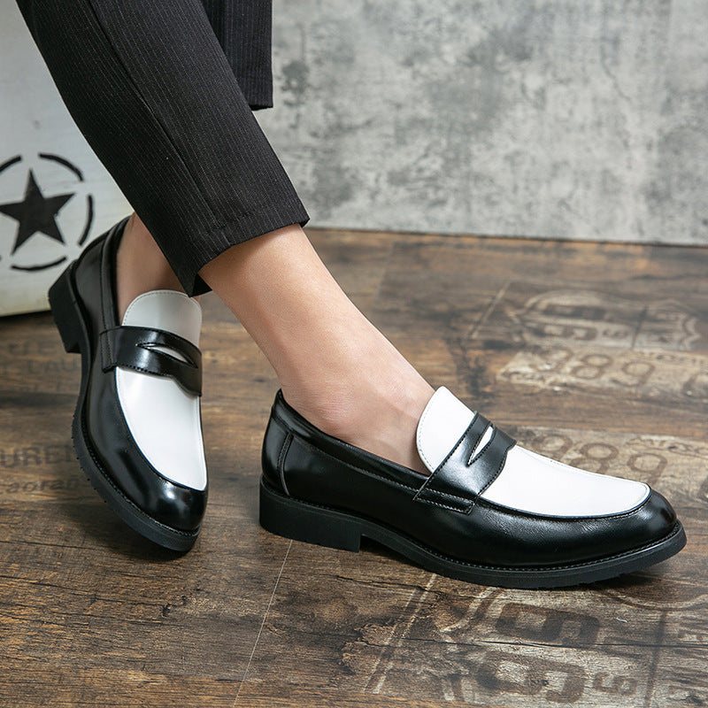 Herrloafers – Polerat Läder – Slip-On – Tvåton – Gummisula För Vardag och Fest