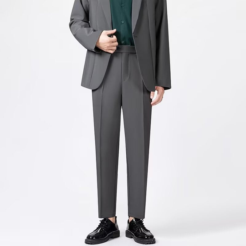 Herrbyxor – Skräddarsydd Slim Fit – Ankellånga – Pressveck – Andningsbart Tyg