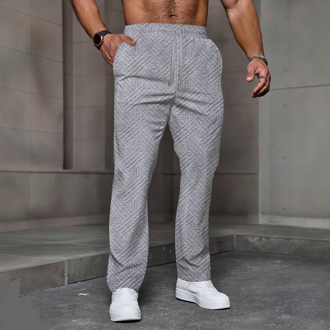 Herrjoggers – Avslappnad Passform – Bomullsblandning – Texturerad Design