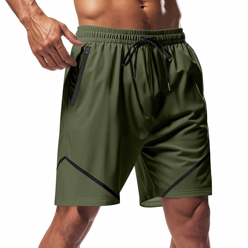Herrshorts – Snabbtorkande – Lös Passform – Knälängd – Dragkedjefickor – Dragsko