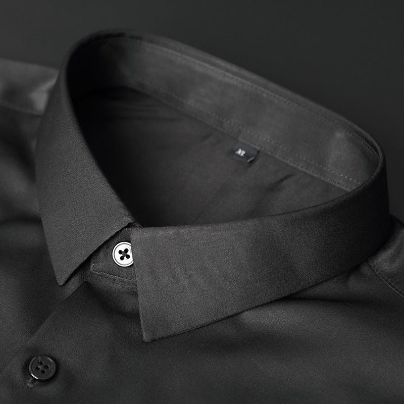 Herrskjorta – Slim Fit – Stretchigt Tyg – Strykfri – För Kontor och Affärsbruk