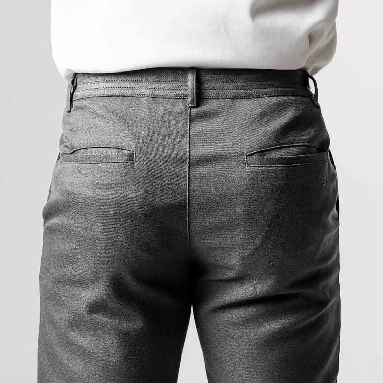 Herrbyxor – Slim Fit – Avsmalnande Ben – Andningsbar Bomullsblandning – Hellånga