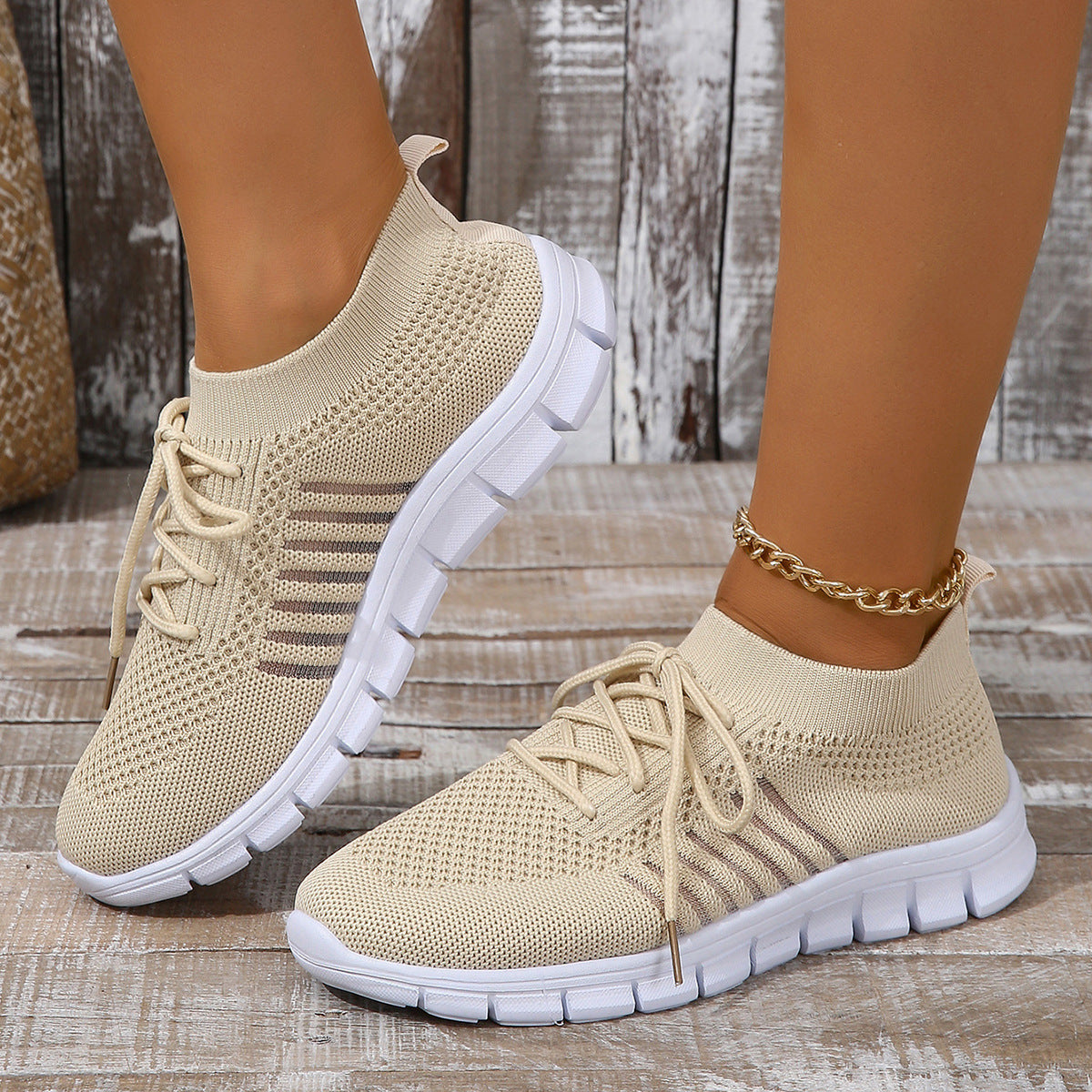 Dam Sneakers – Sportig Passform – Andningsbar Mesh – Låg Modell – Lättvikt Komfort