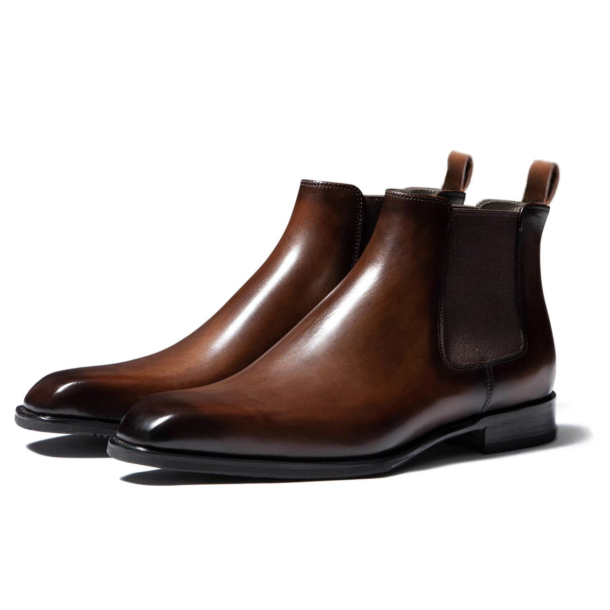 Herr Chelsea Boots – Skinn – Ankellång – Resårpaneler – Slip-on Elegans