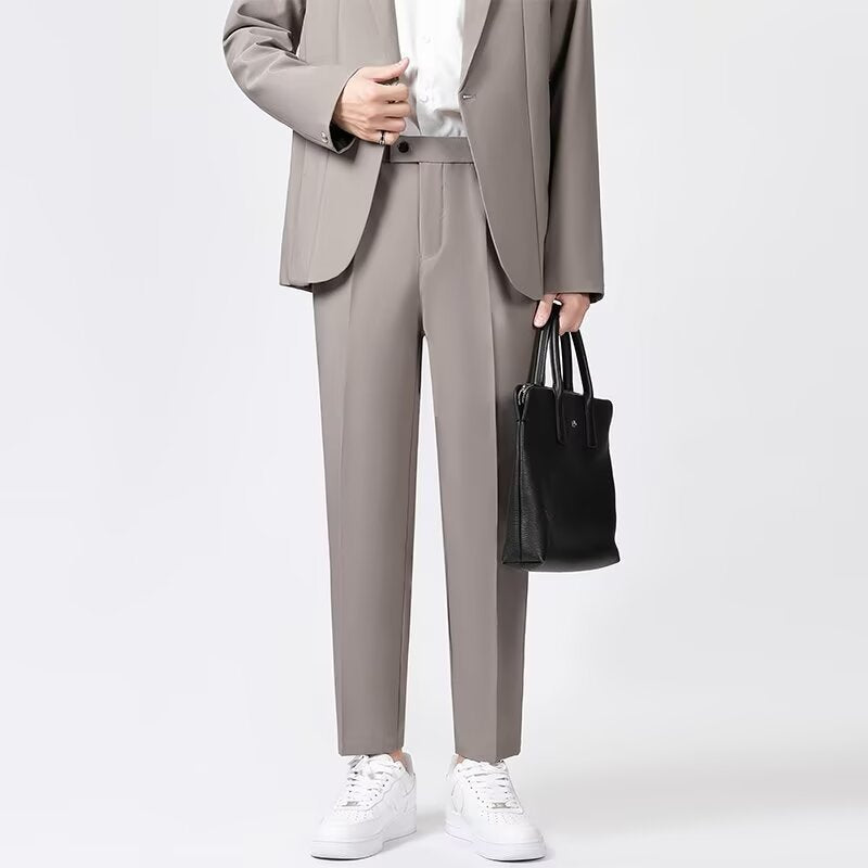 Herrbyxor – Skräddarsydd Slim Fit – Ankellånga – Pressveck – Andningsbart Tyg