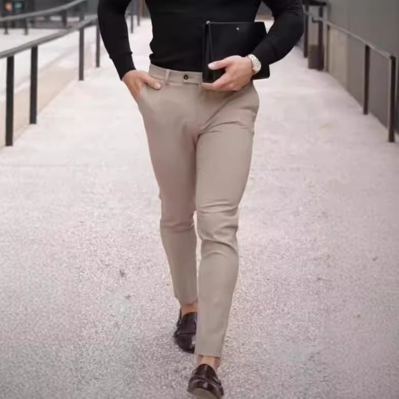 Herrbyxa – Slim Fit – Taperat Ben – Bomullsblandning – Kontorskläder Casual