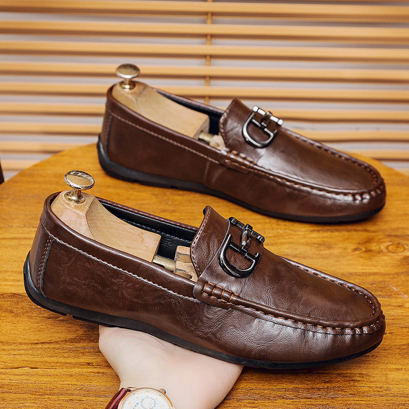 Herrloafers – Slip-On – Metallspänne – Elegant Passform