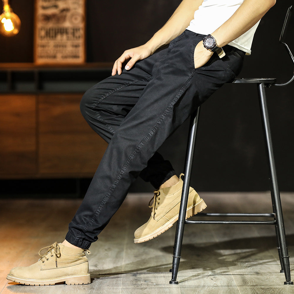 Herr Joggingbyxa – Tapered Passform – Andningsbart Tyg – Resårmidja – Muddade Ben