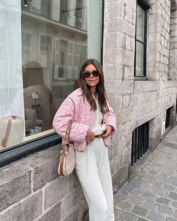 Damjacka – Quiltad – Avslappnad Passform – Midjelång – Knäppning Fram