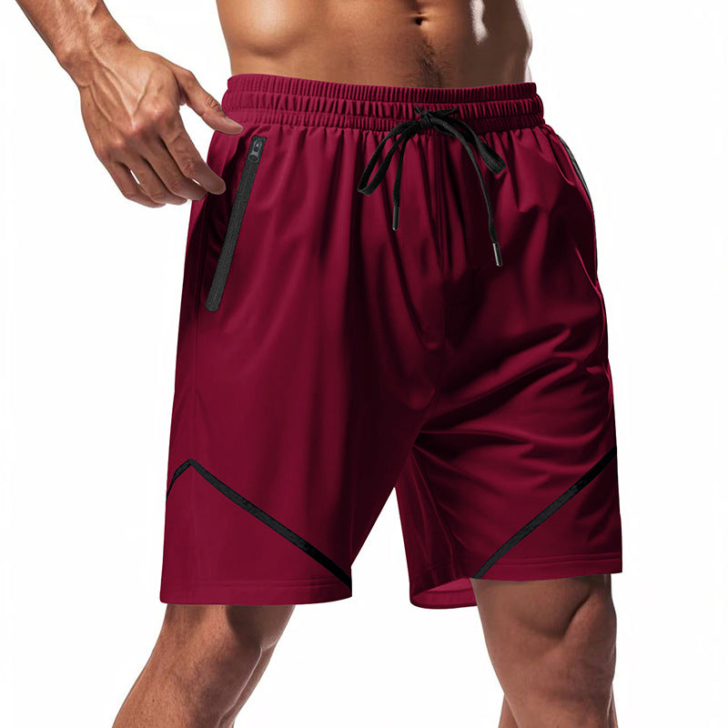Herrshorts – Snabbtorkande – Lös Passform – Knälängd – Dragkedjefickor – Dragsko