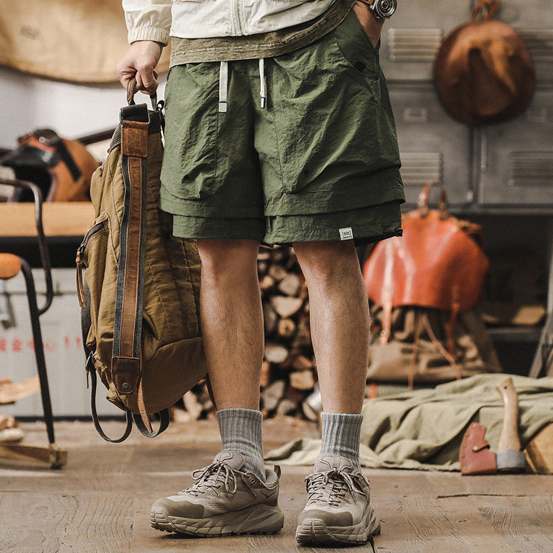 Herr cargoshorts – Snabbtorkande tyg – Avslappnad passform – Justerbar midja – Meshpaneler