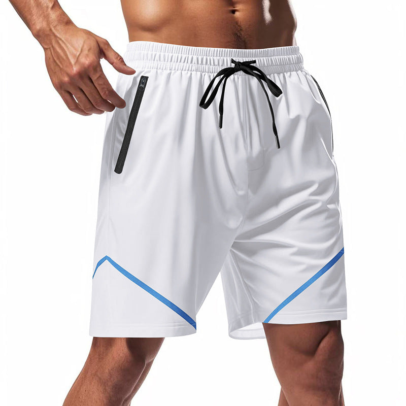Herrshorts – Snabbtorkande – Lös Passform – Knälängd – Dragkedjefickor – Dragsko