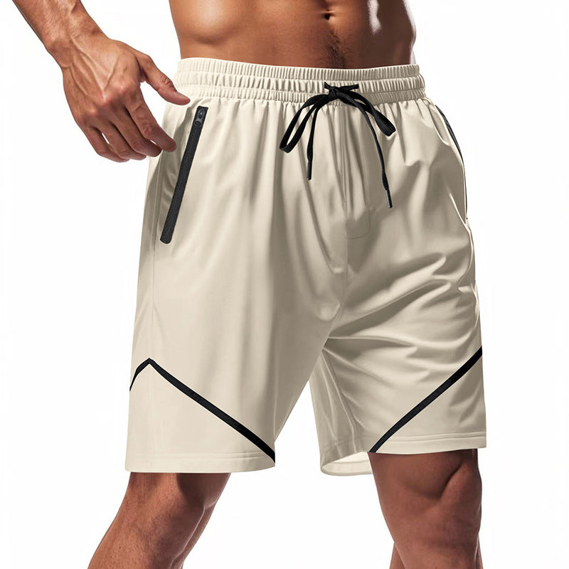 Herrshorts – Snabbtorkande – Lös Passform – Knälängd – Dragkedjefickor – Dragsko