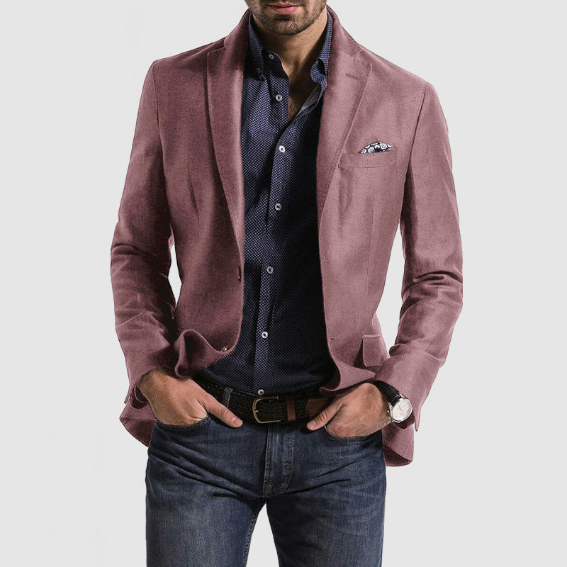 Herrkavaj – Slim Fit – Ullblandning – Notch Slag – Enkelknäppt Formell
