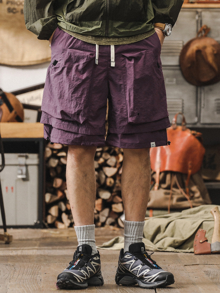 Herr cargoshorts – Snabbtorkande tyg – Avslappnad passform – Justerbar midja – Meshpaneler